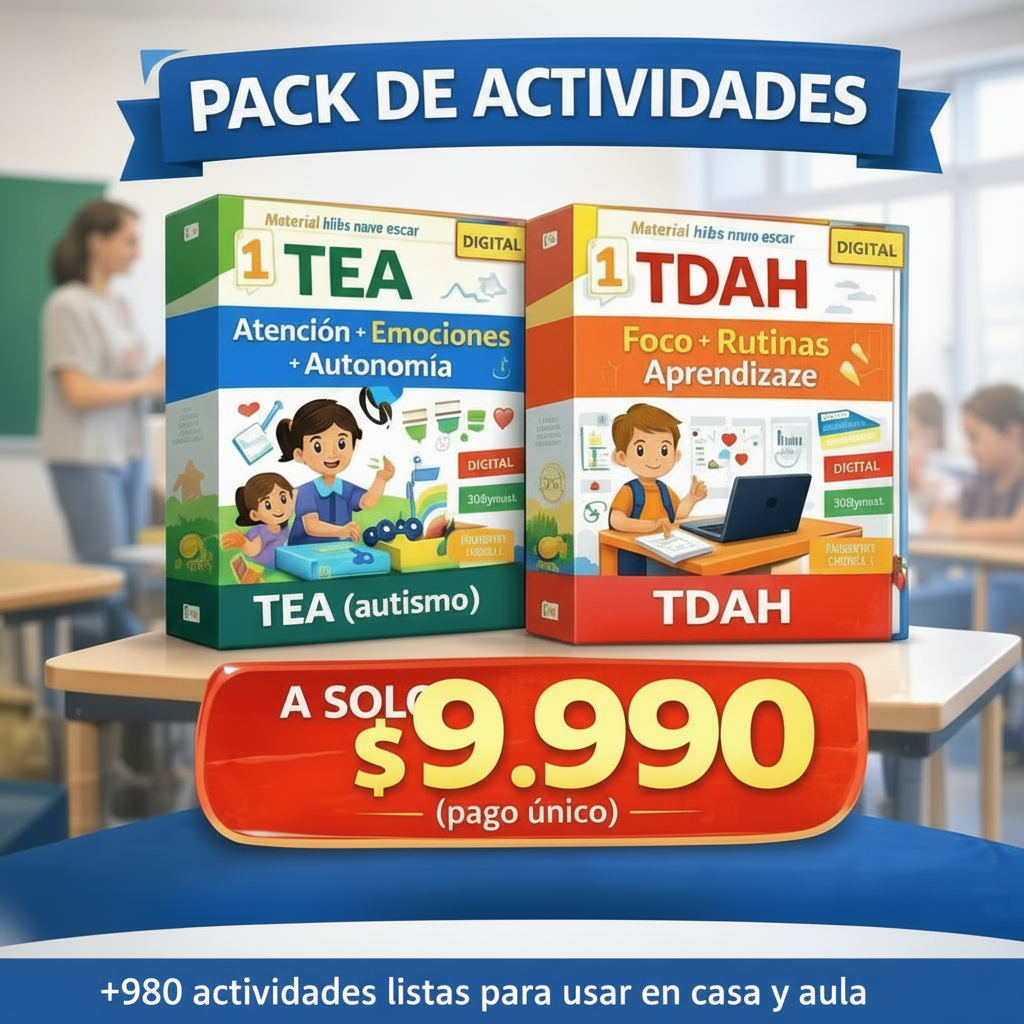 Pack Completo TEA + TDAH - 980 Actividades Digitales para Niños